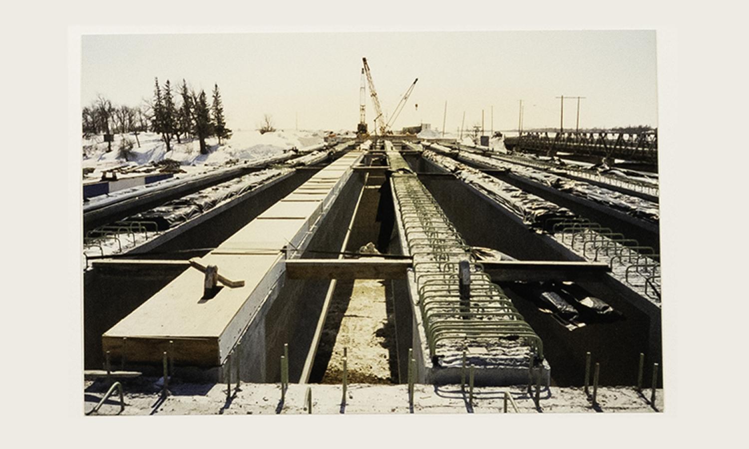 Winter work well underway looking south