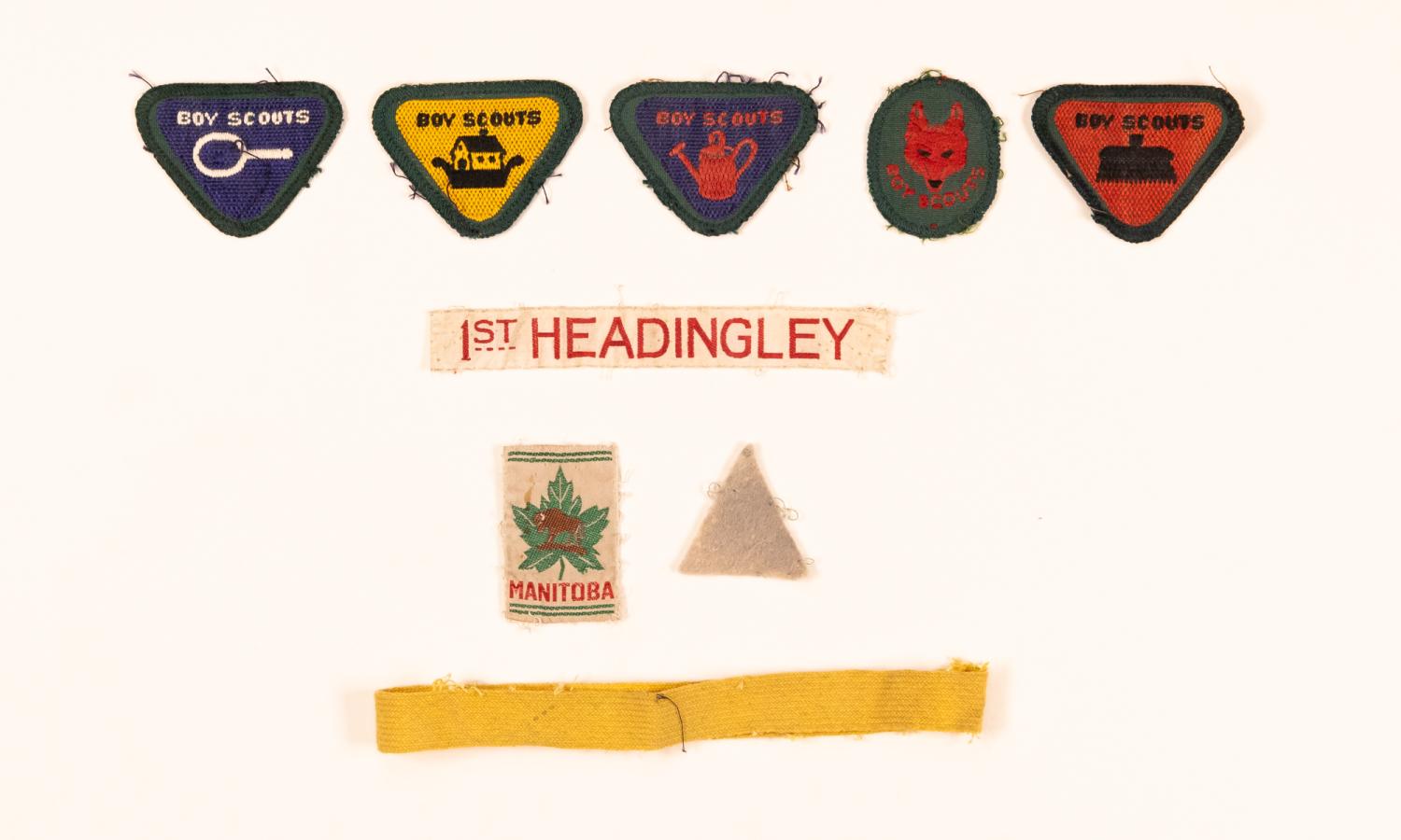 Sew on patches: Boyscouts & Headingley