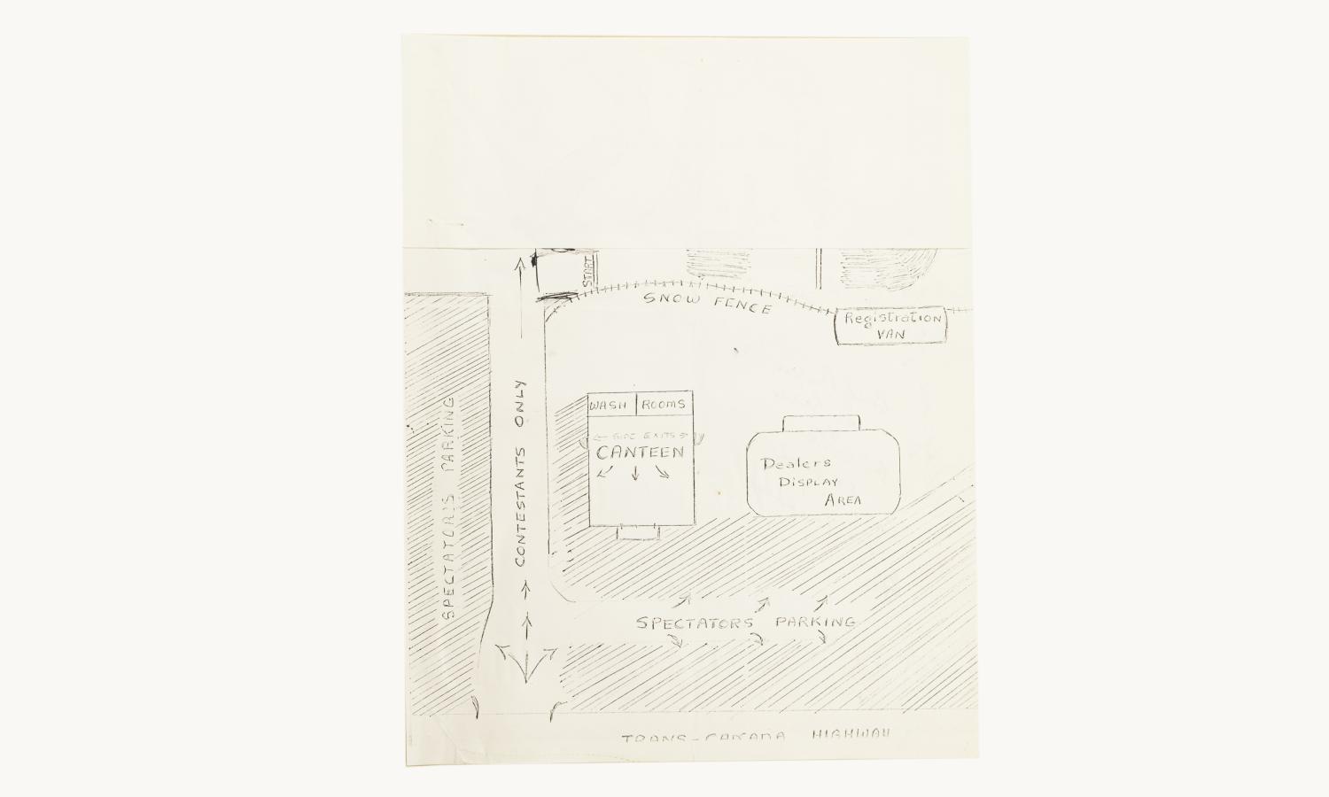 "Pheonix Recreation Association - Power Toboggan Races - 1968  Blueprint / sketch "