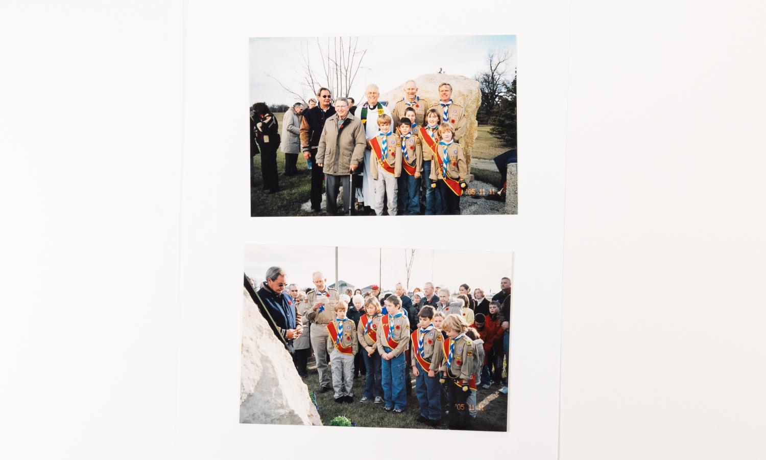 Veterans, scouts, priest, and Wilf Tallieu - 2005