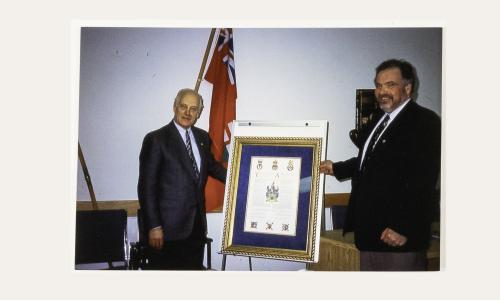 Headingley Coat of Arms. Dedigned and donated to RM of Headingley. Dr Thorlakson  and John Curry. 