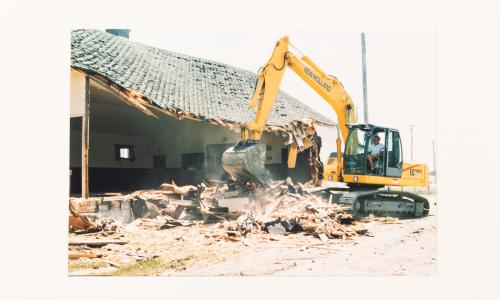 This 1953 Community Centre served us well. The walls came down to make room for a new centre. 