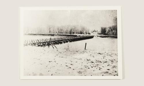 Wooden Bridge Across Assiniboine River. 1915