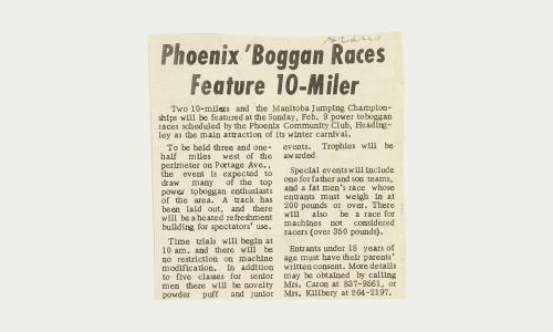 Pheonix Recreation Association - Power Toboggan Races - 1969