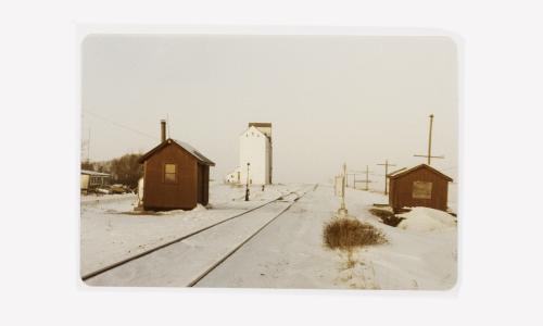 Railway jigger shed which was the travel in early days to inspect the tracks, and employers shed for all equipment on the left. 