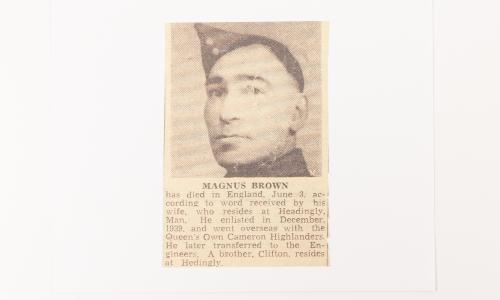 Magnus Brown Winnipeg Free Press, 1944