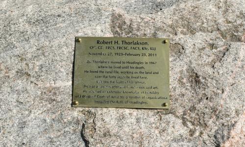 Plaque - Robert Thorlakson