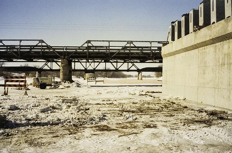 Building new Taylor Bridge 1997 - Locations beside first Steel Bridge