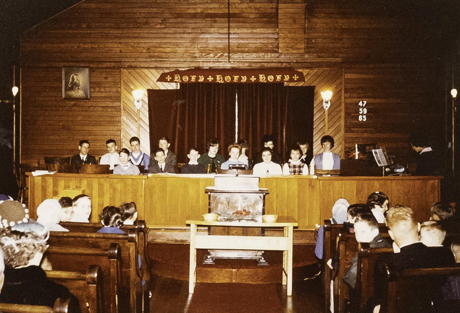 United Church senior choir, Mothers Day 1963 Mrs. Hilda Nyerod was the director